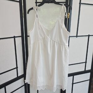 SHEIN White Lace-Trim Mini Dress